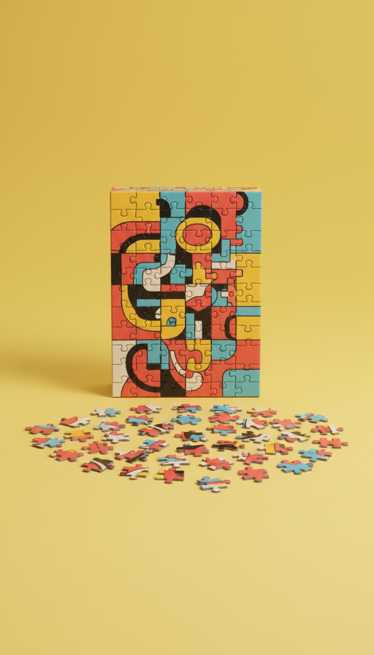 Aqua pop abstract 500-piece puzzle