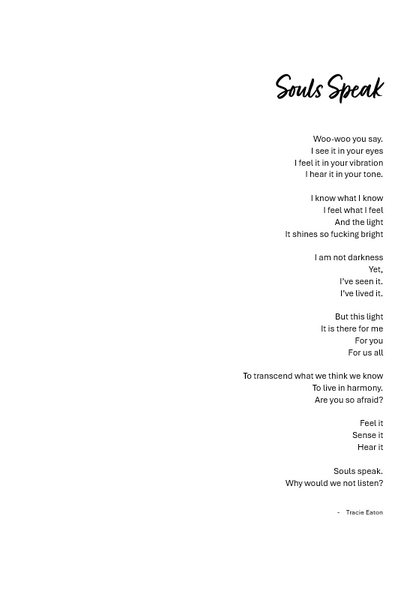 When Souls Speak PRINT